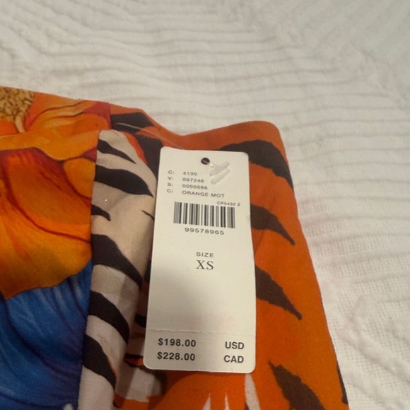 Maeve by Anthropologie Strapless Tiger & Tropical Printed Midi Dress.  NWT - Picture 5 of 9